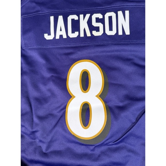 Nike Baltimore Ravens Lamar Jackson Jersey, Women Size S - Purple On Field New - Picture 6 of 7